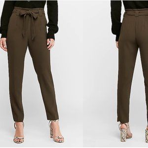 High Waisted Paperbag Ankle Pant